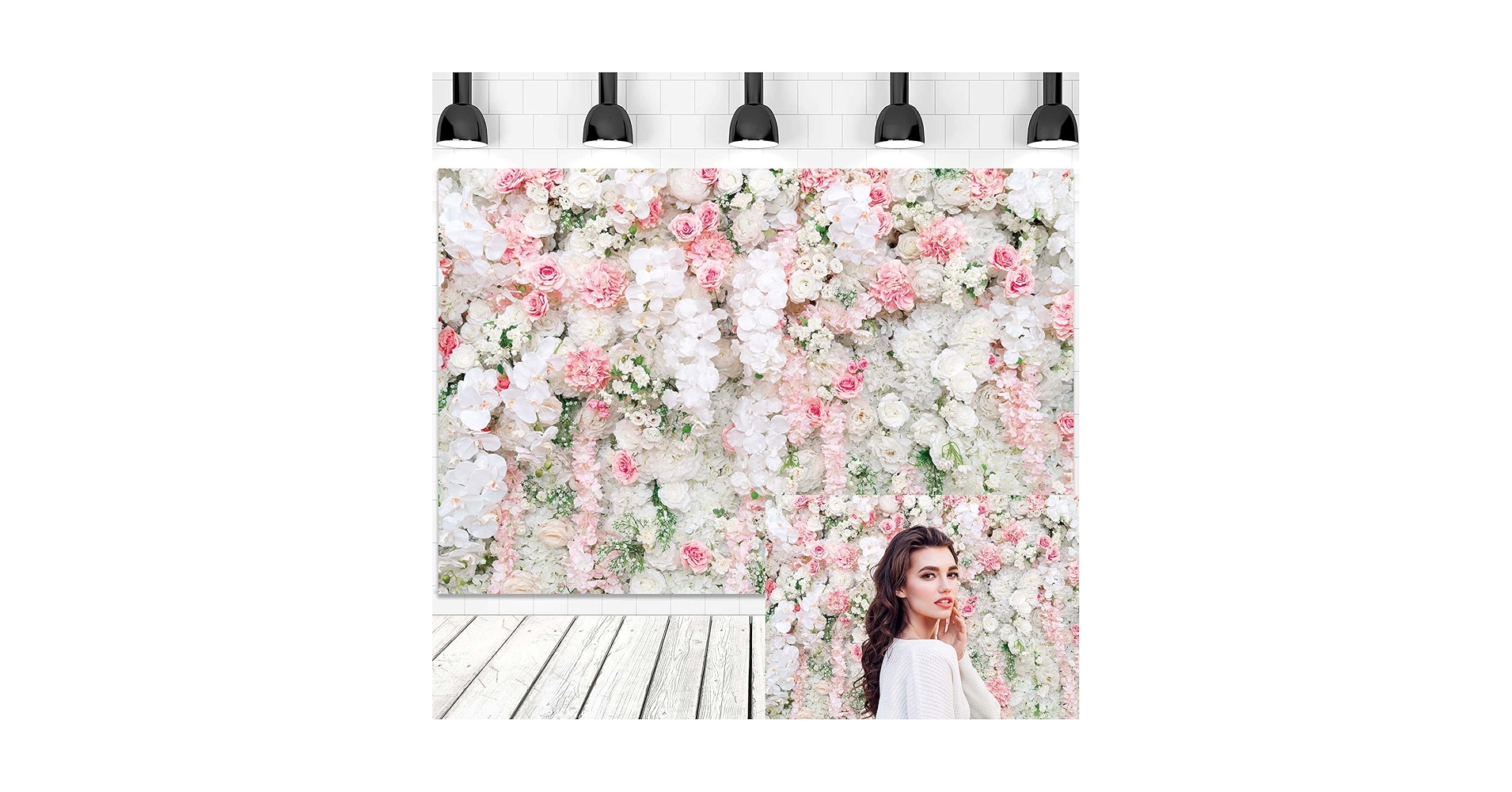 フォトブース フラワーピンク プリザーブドフラワー フォトフレーム 7インチ フォトフレーム